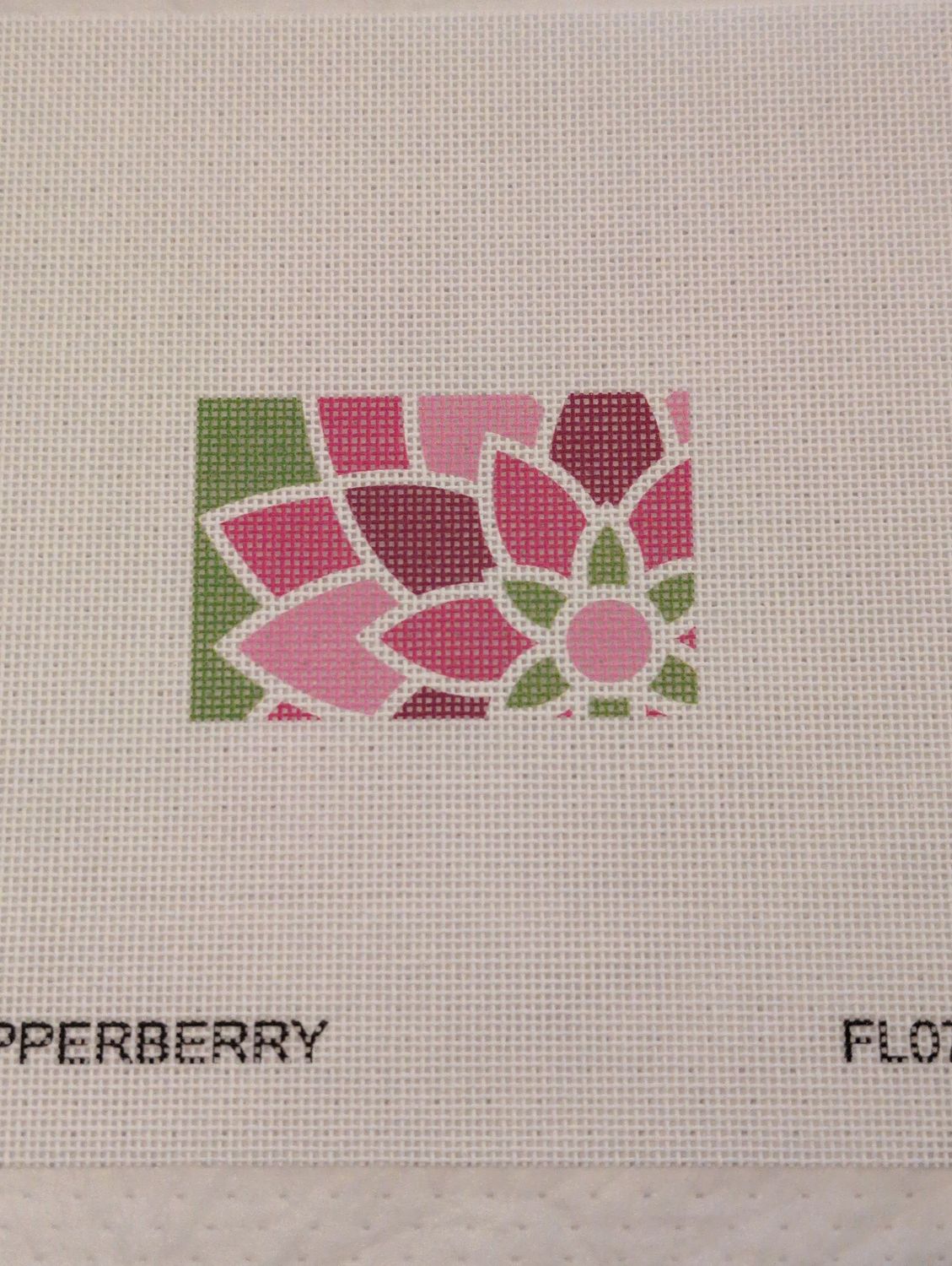Pink Graphic Flower Rectangle