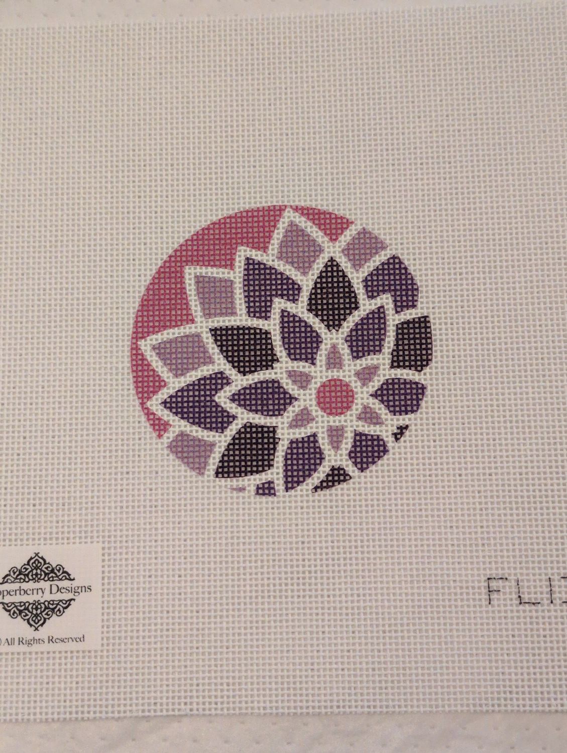 3&quot; dia Graphic flower, Purple