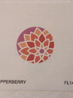 3&quot; dia Graphic flower, Orange