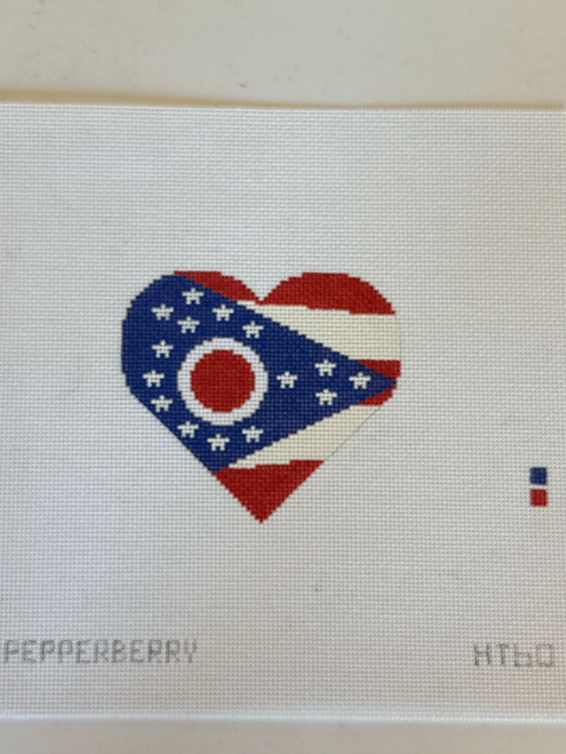 Ohio Flag Heart
