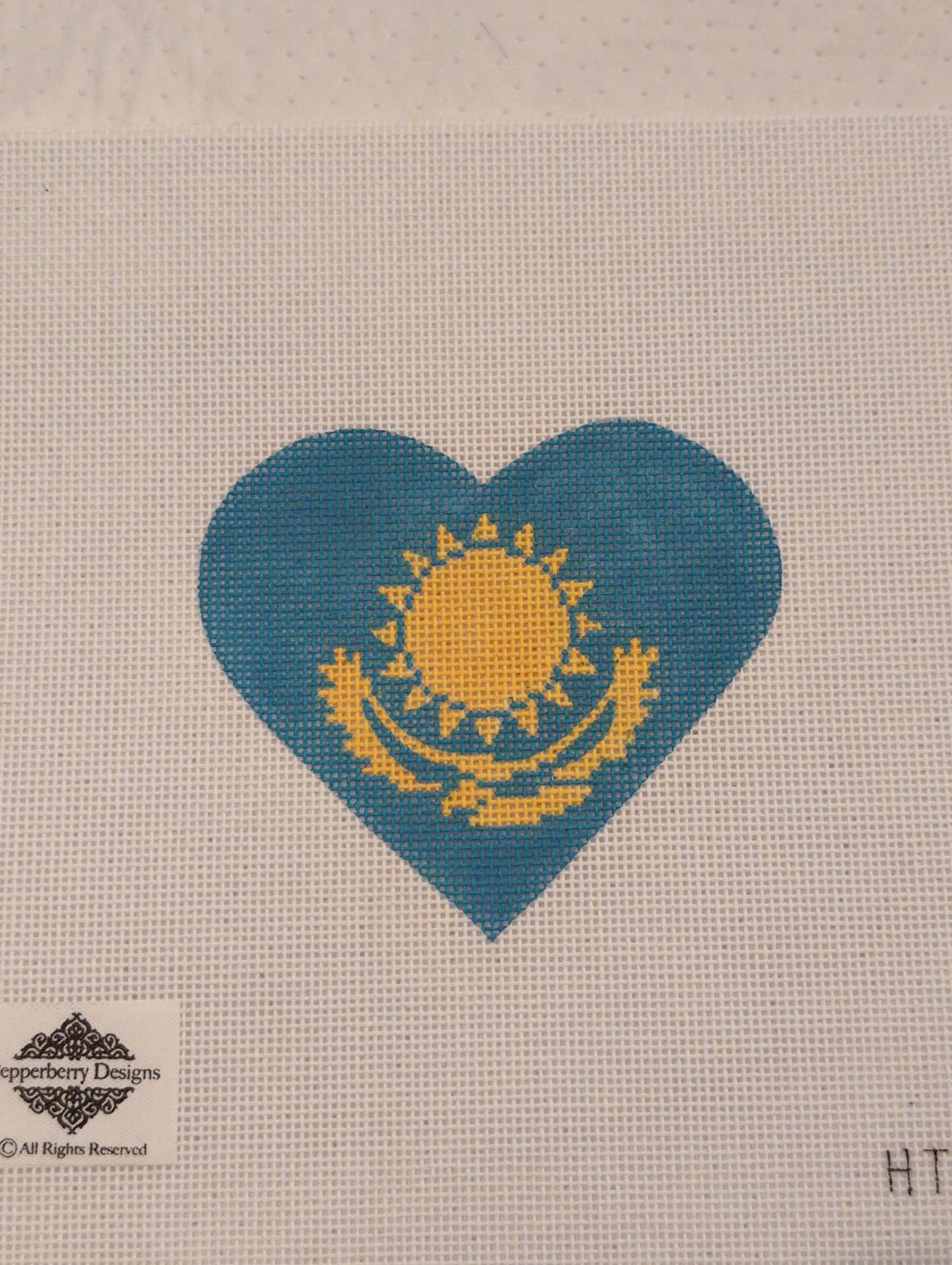 Kazakhstan Flag Heart