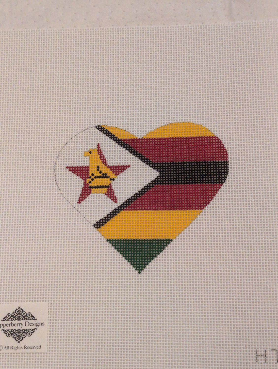 Zimbabwe Flag Heart