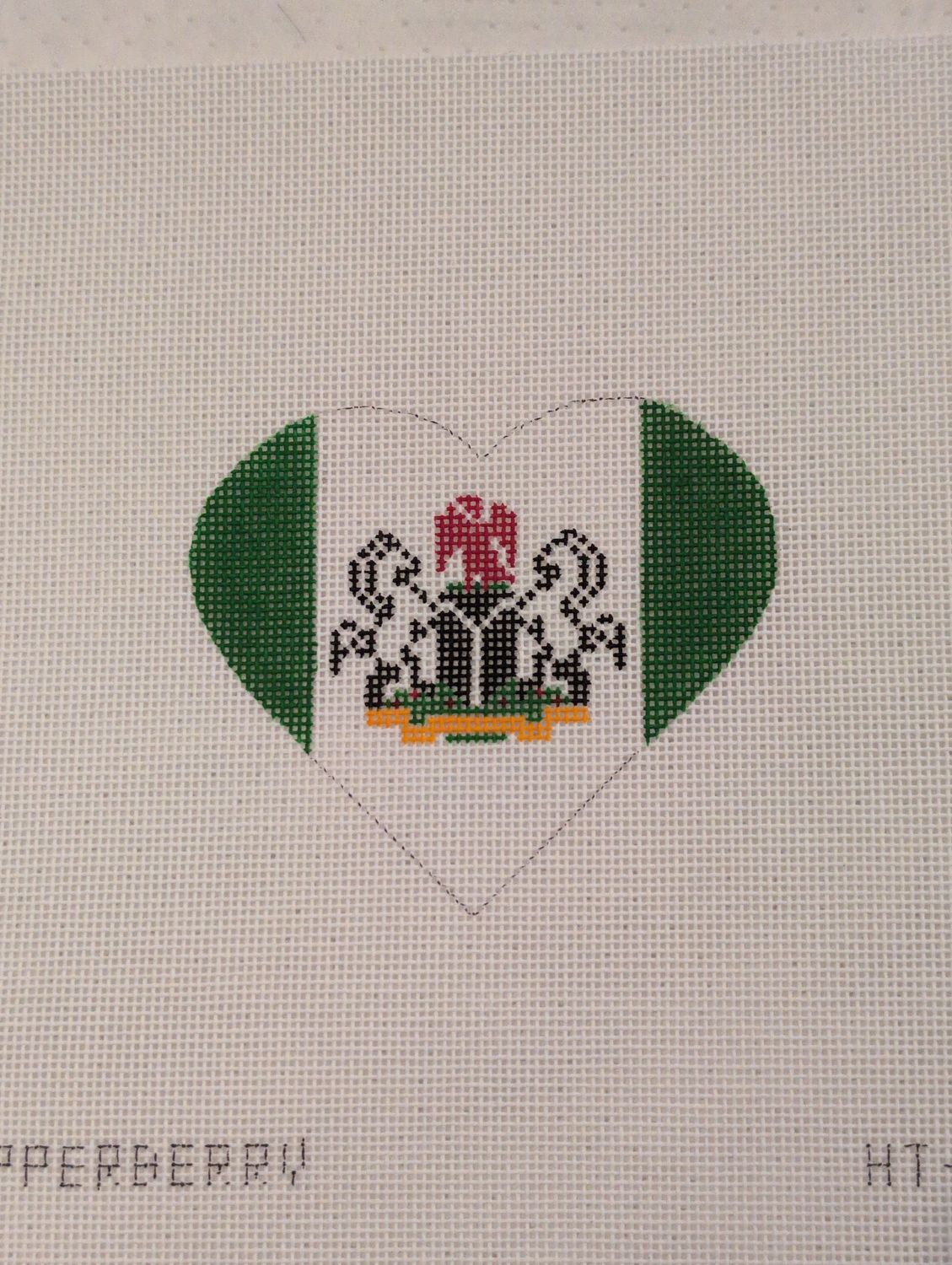 Nigerian Flag Heart