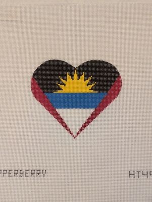 Antigua and Barbuda Flag Heart