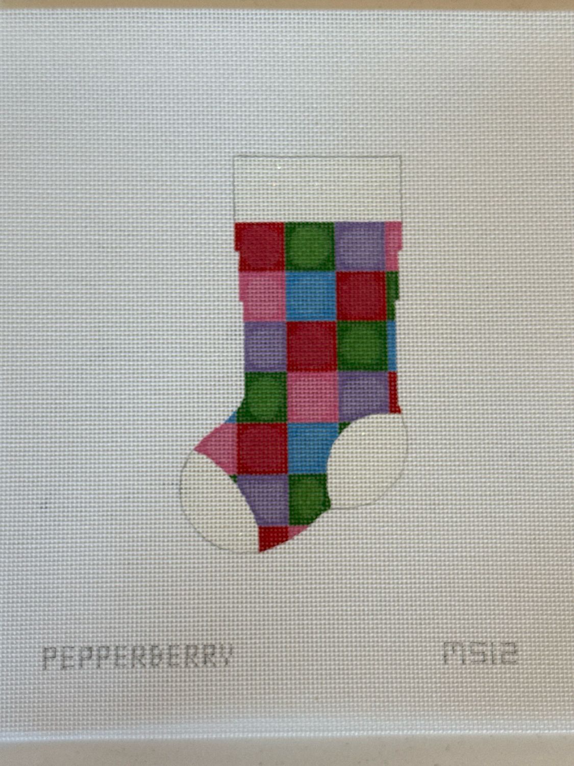 Quilt Square Mini Stocking