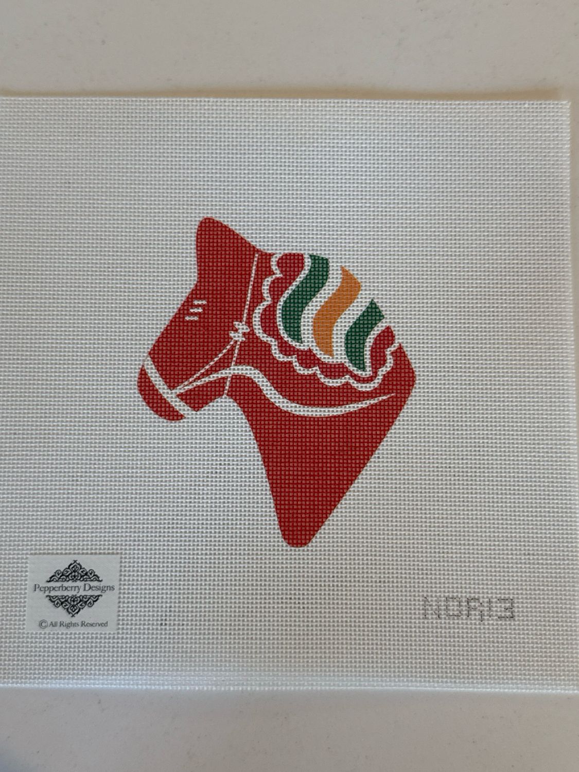 Dala Horse Head, Orange red