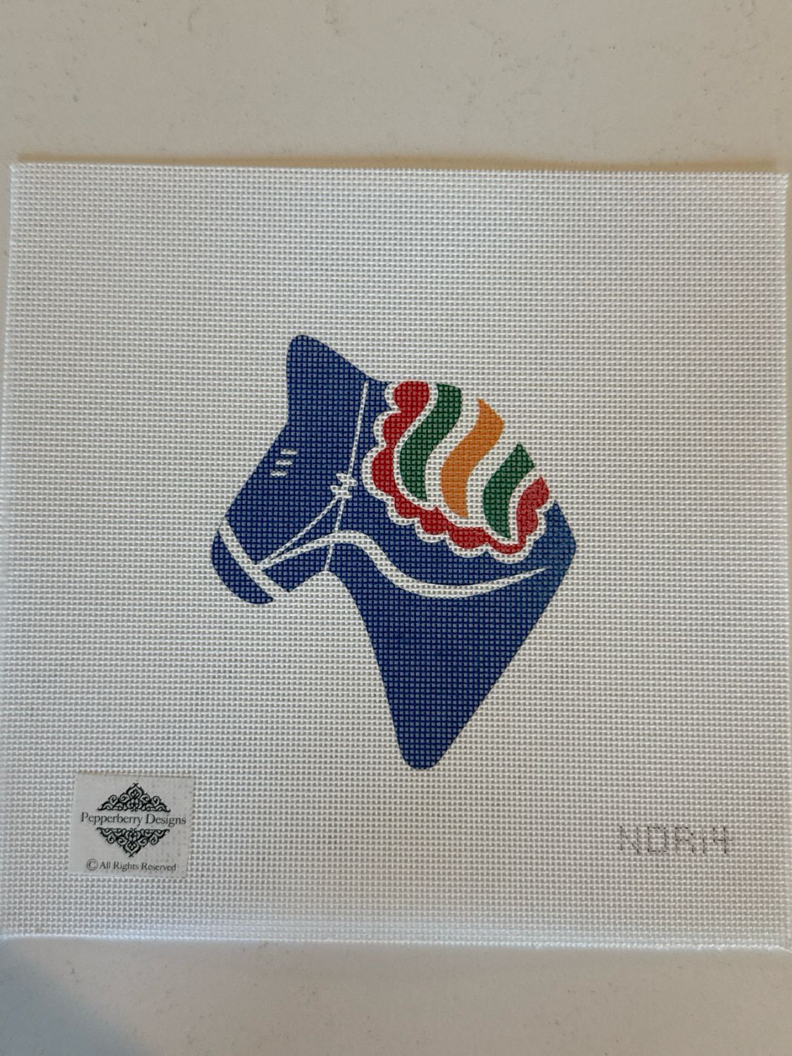 Dala Horse Head, Blue