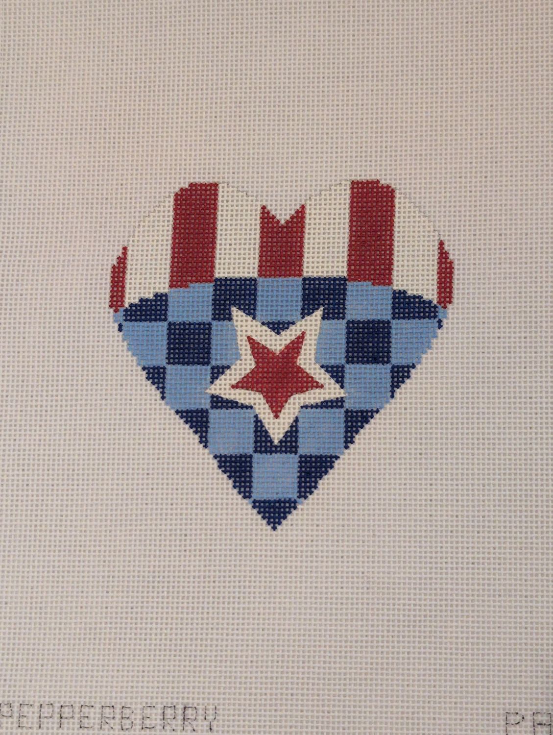 Checkered Star Heart