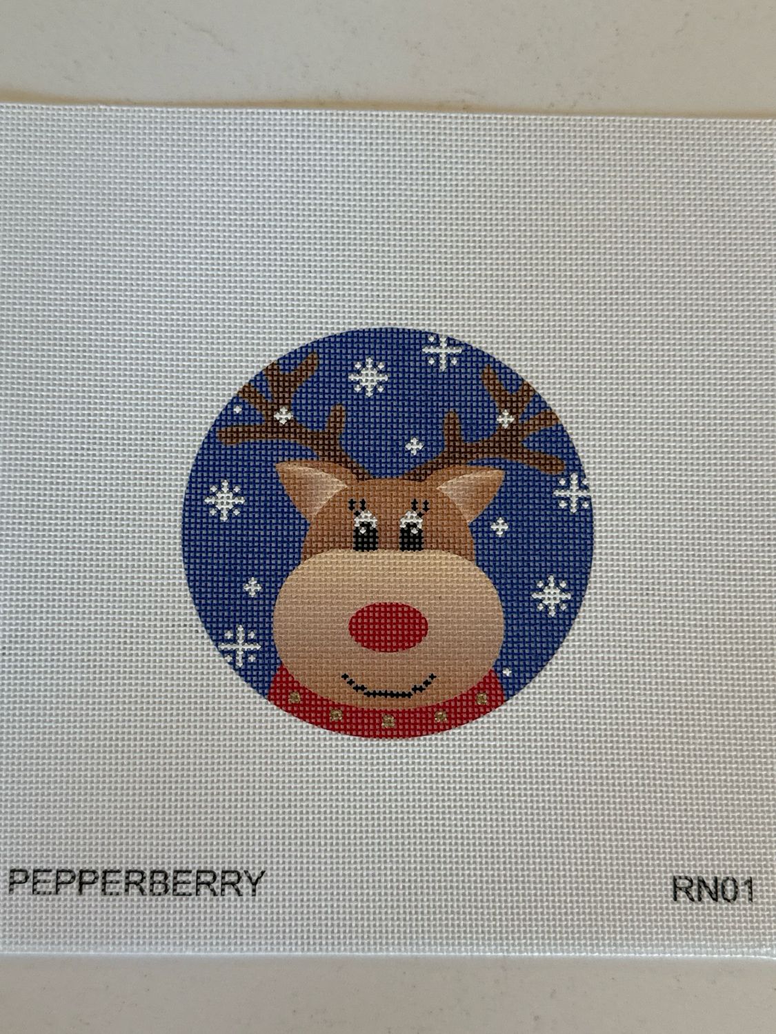 Reindeer Blue Snowflake
