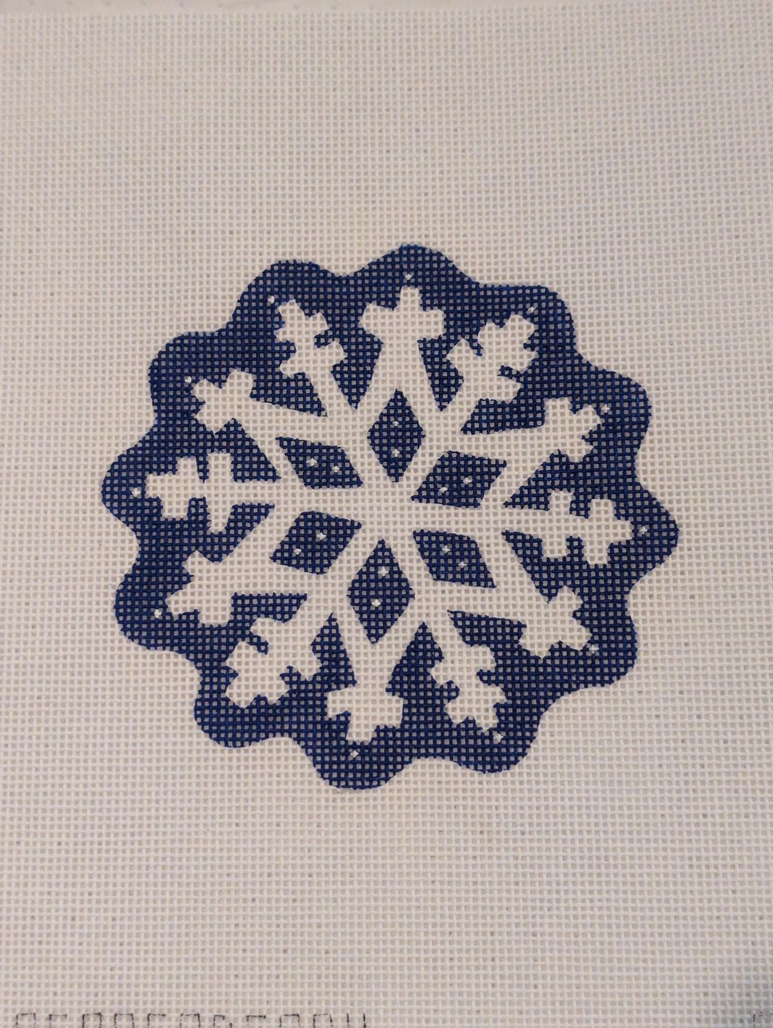 Scalloped Snowflake Blue