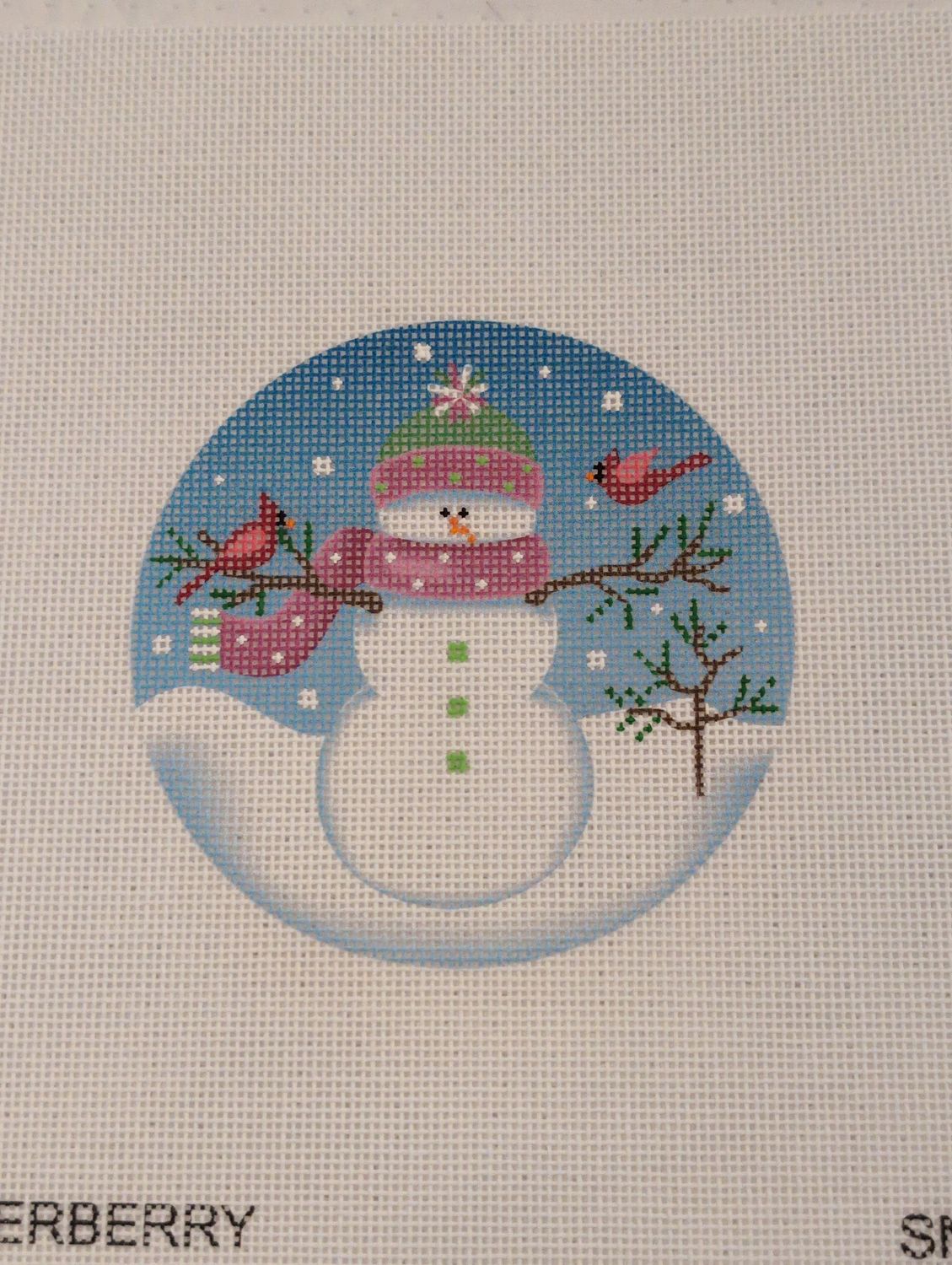 Snowman w/birds