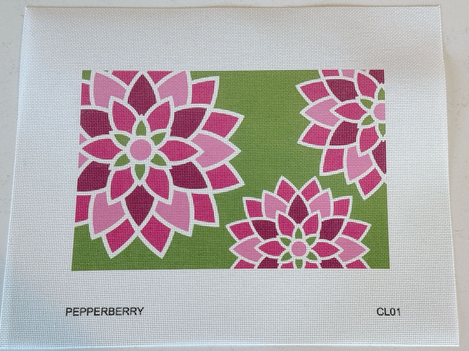 Pink Graphic Flower Clutch