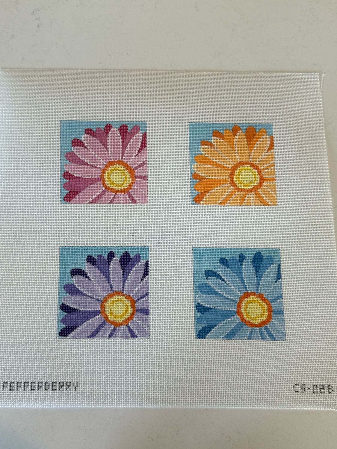 3&quot; Sq. Daisy Coaster/no border