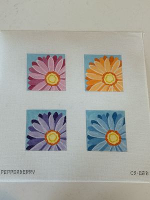 3&quot; Sq. Daisy Coaster/no border