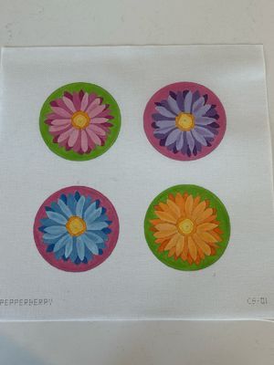 Crazy Daisy Coasters, Round