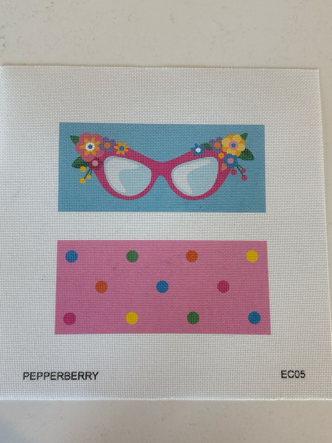 Cat Eye w/Flowers Eye Glass Case