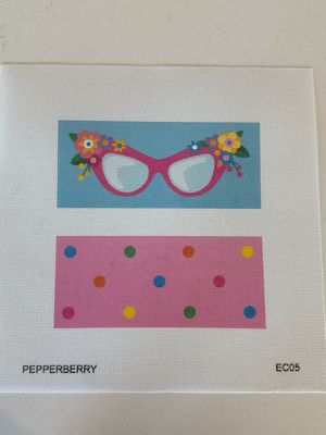 Cat Eye w/Flowers Eye Glass Case