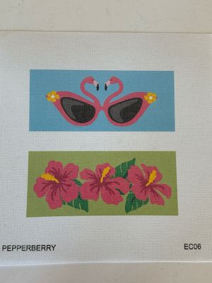 Flamingo/Hibiscus Eye Glass Case