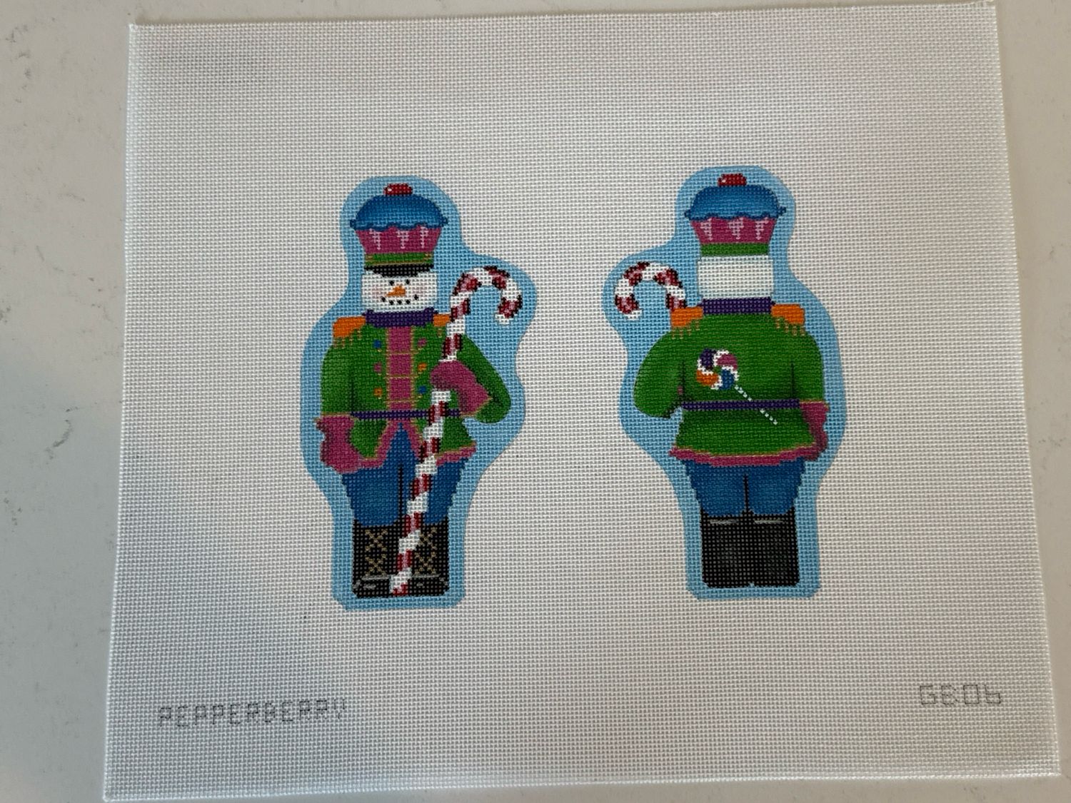 Candy Cane Snowman Sentry