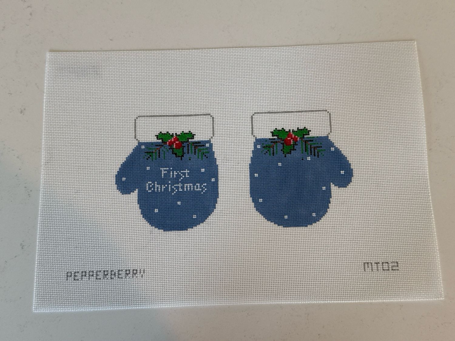 First Christmas Mittens Blue
