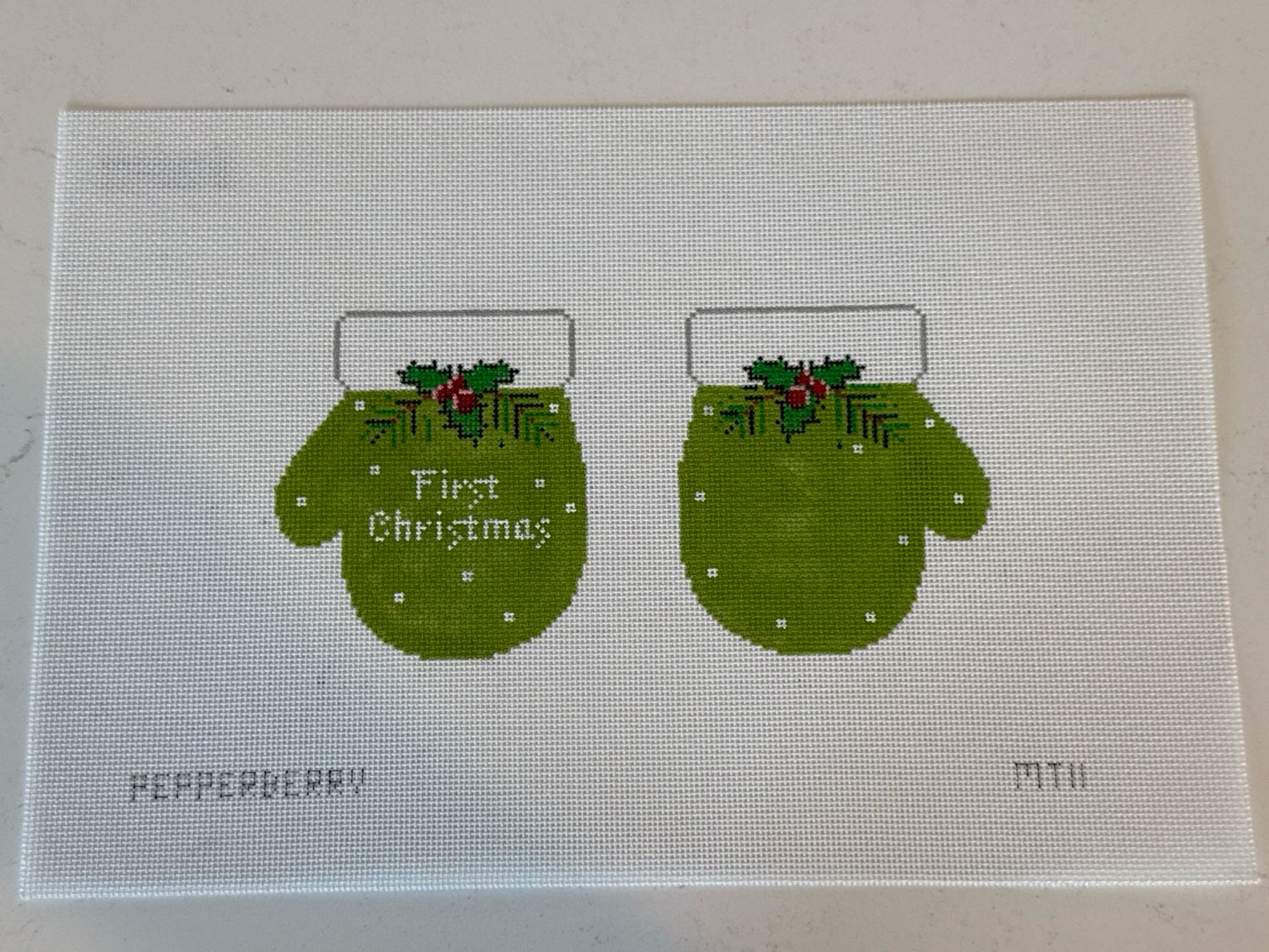First Christmas Mittens, Pale Green