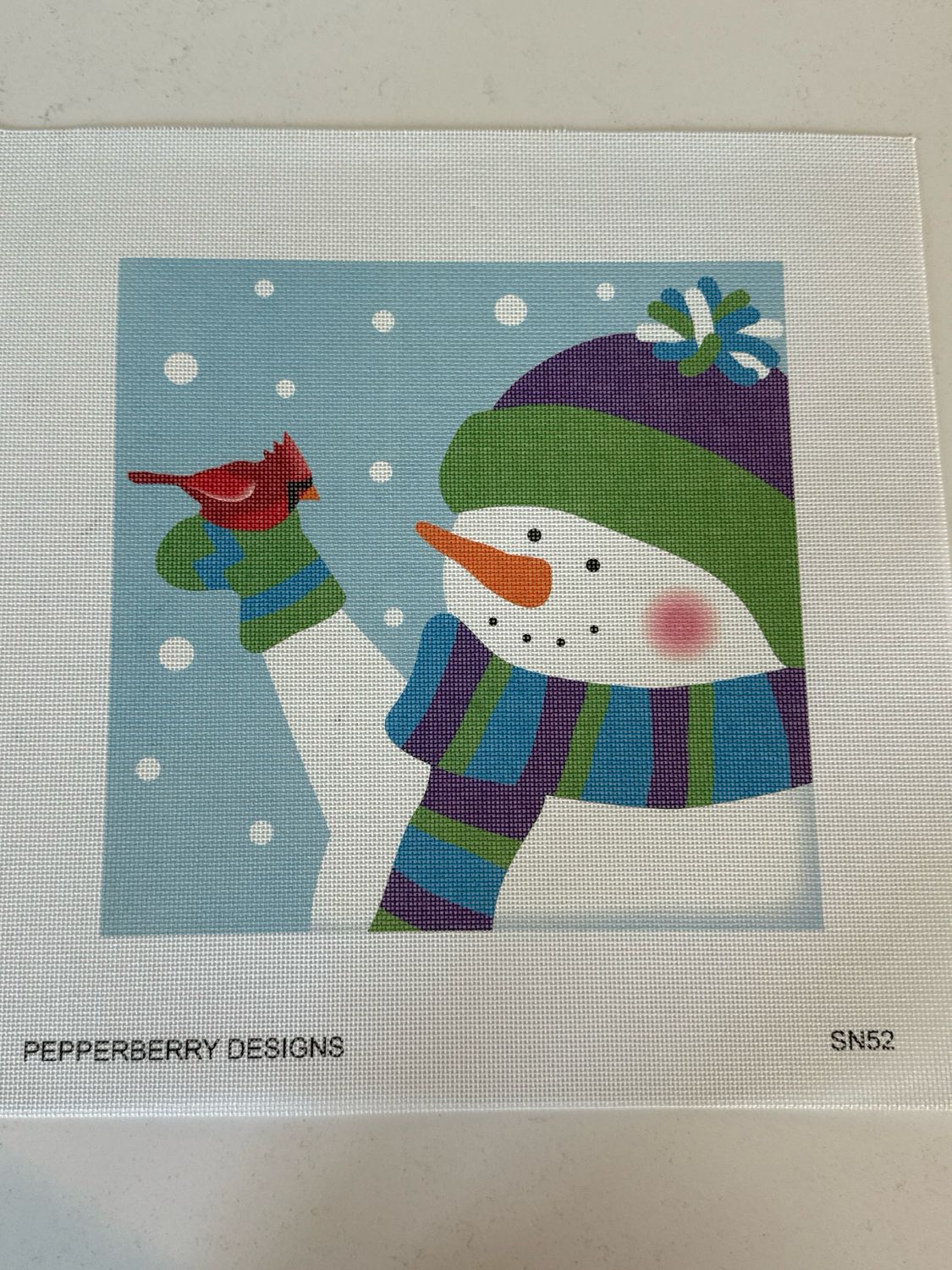 Jax Snowman w/Cardinal, 9x9