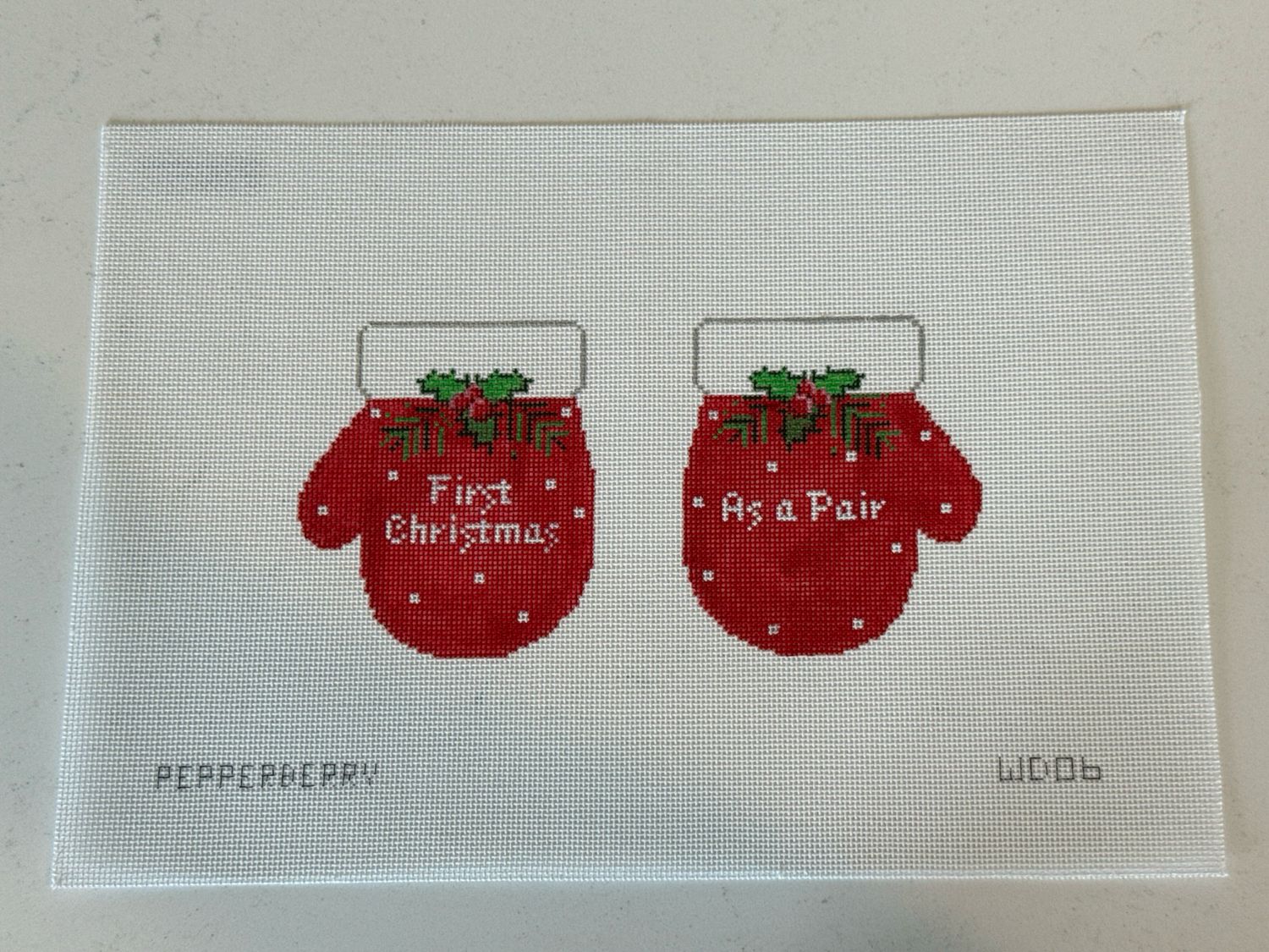 First Christmas Mittens Red