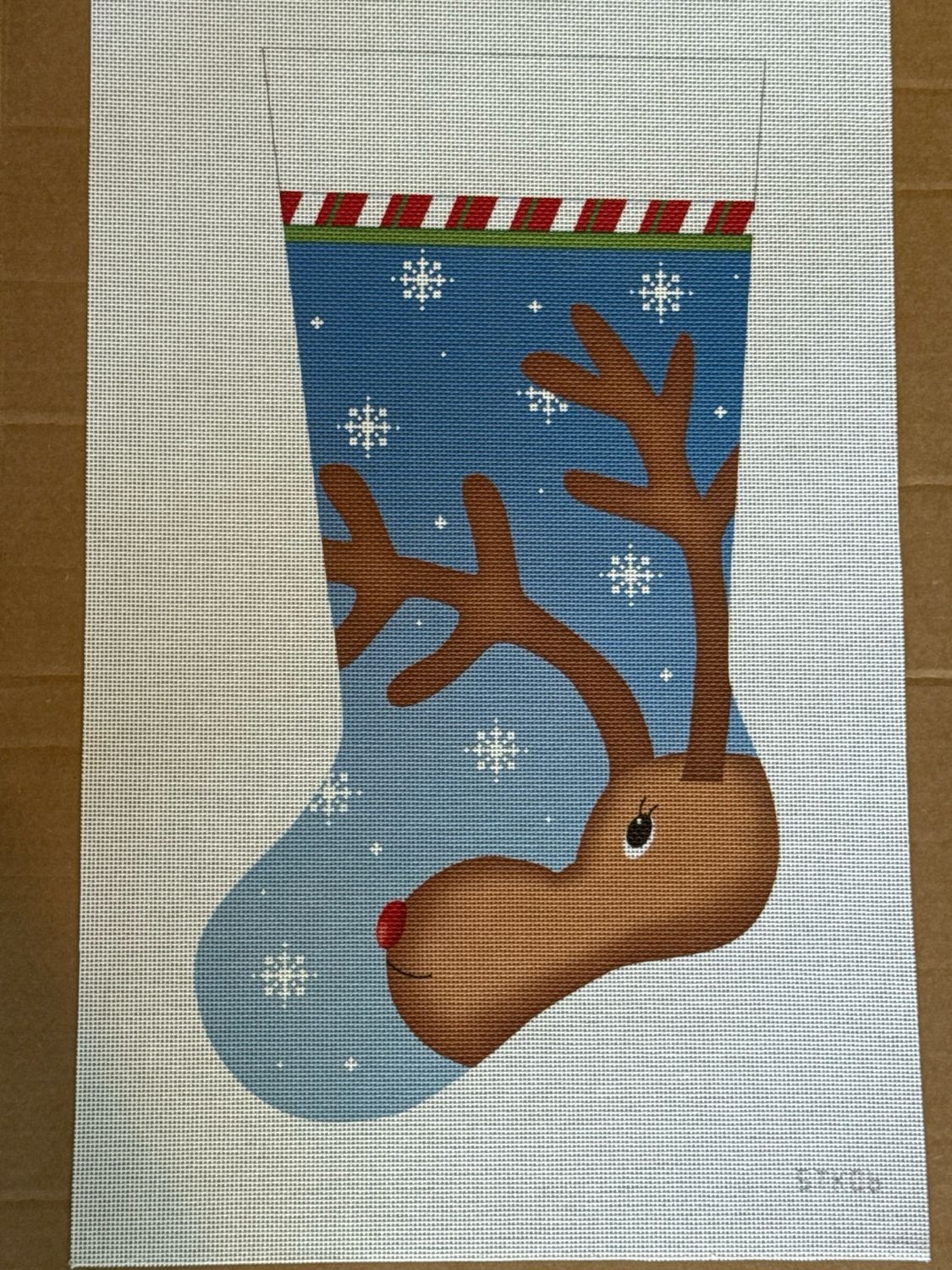 Peeking Reindeer Stocking, 13m