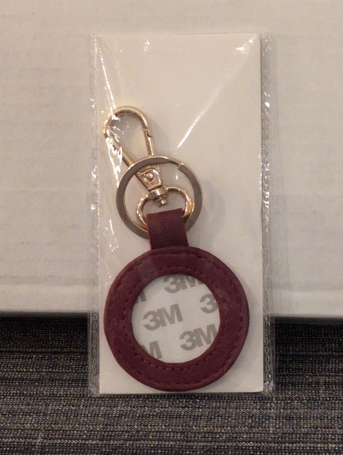 Leather Key Fob Cranberry