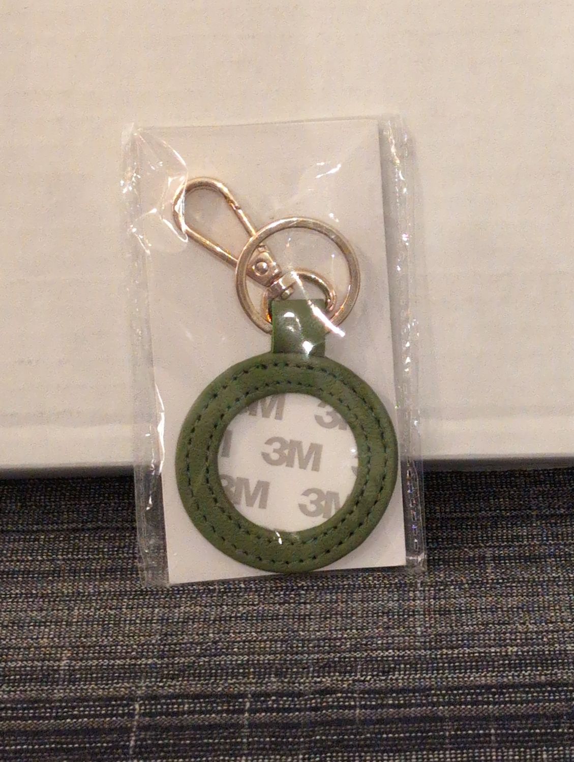 Leather Key Fob Smokey Green