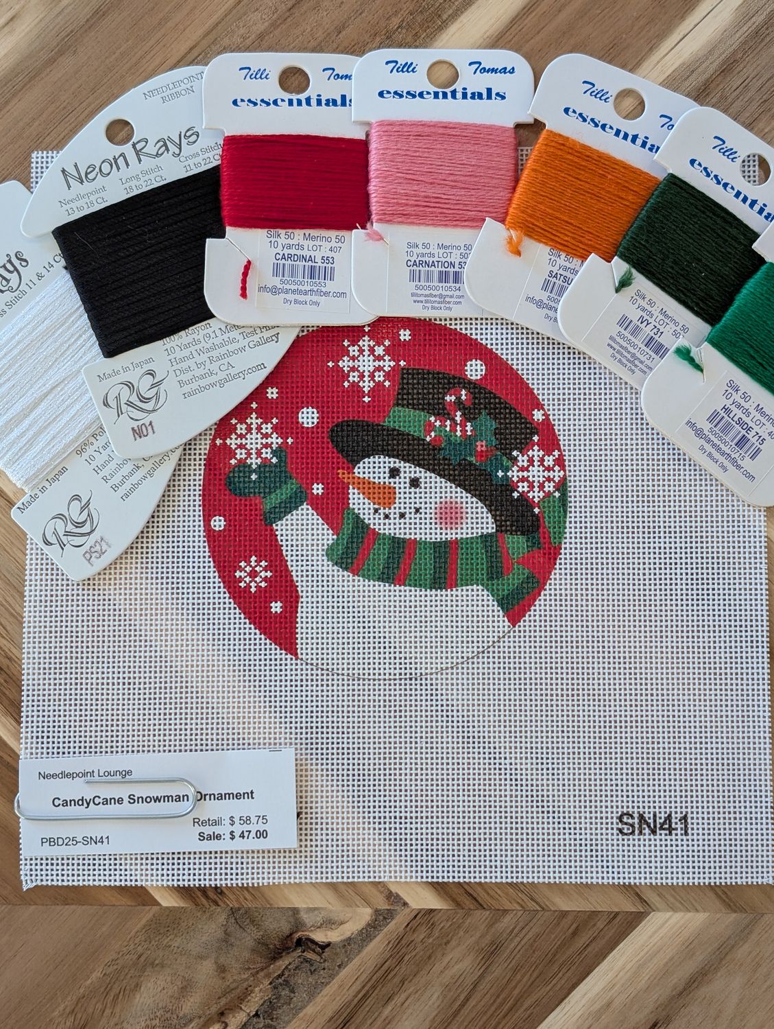 CandyCane Snowman Ornament Kit