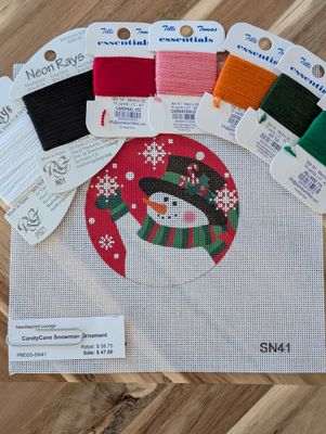 CandyCane Snowman Ornament Kit