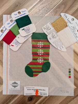 Red/Gr Stacked Snowflake Mini Stocking Kit