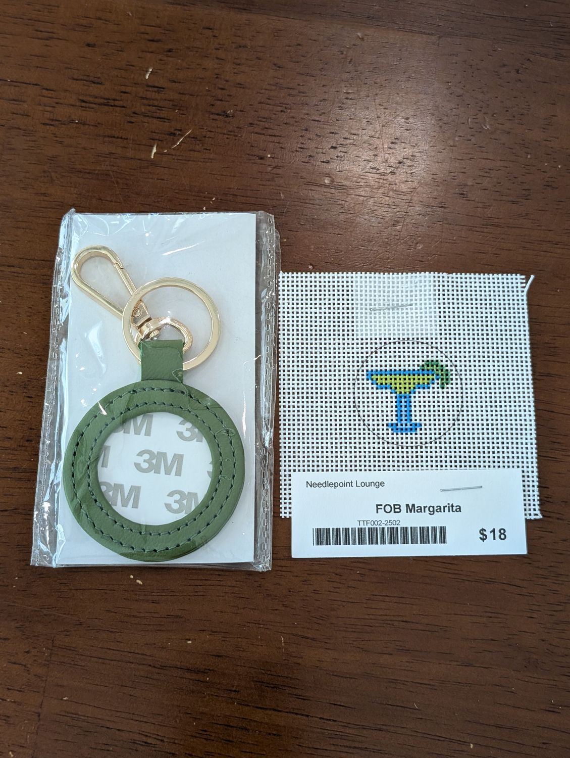 FOB Margarita and Smoky Green Leather Key Fob Kit
