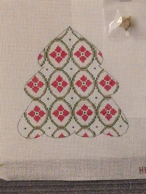 Christmas Tree - Poinsettias Tree with stitchguide