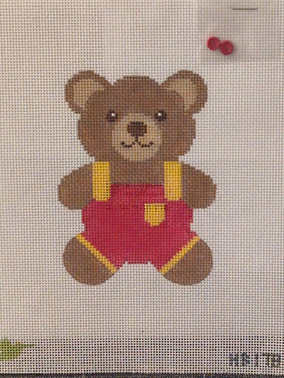 Teddy Bear Smiles - Red with stitchguide