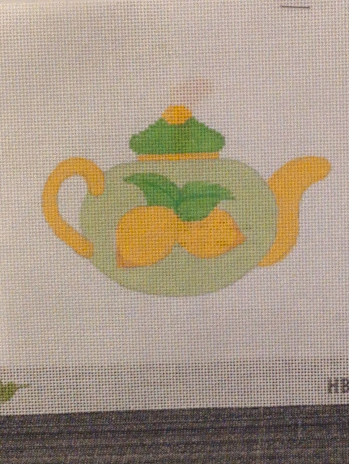 Teapot - Lemons with stitchguide