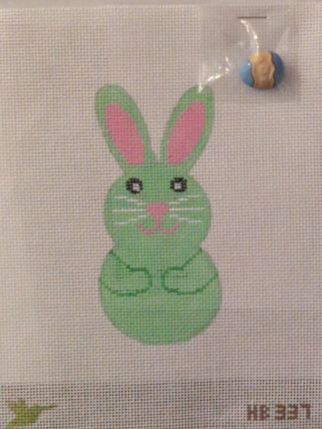 Bunny Smiles - Green with stitchguide