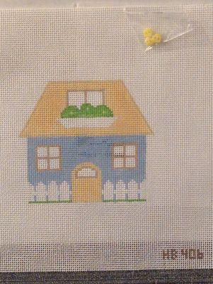 Cottage - Blue &amp; Yellow with stitchguide