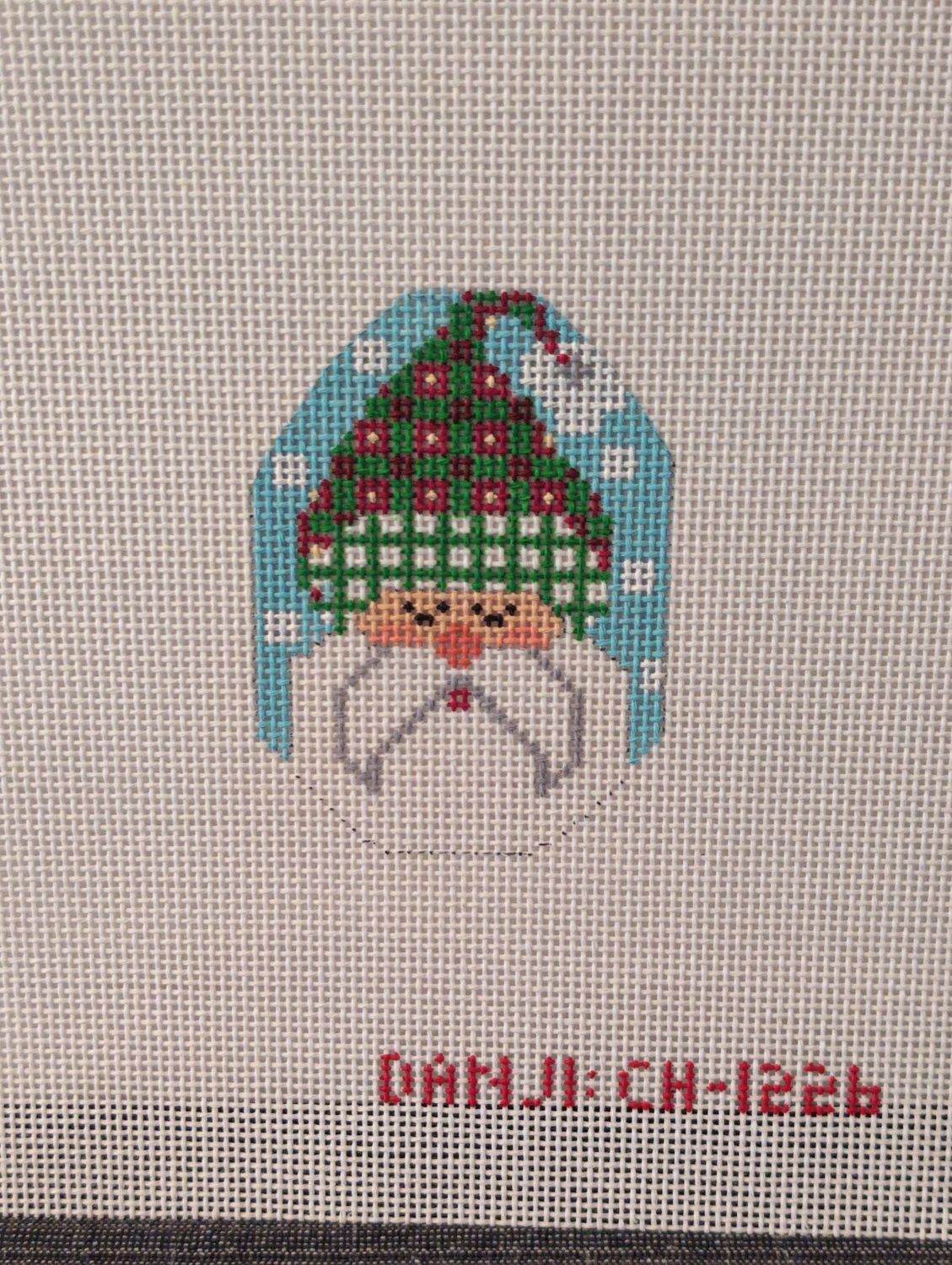 Santa Ornament -  Hat with Dots