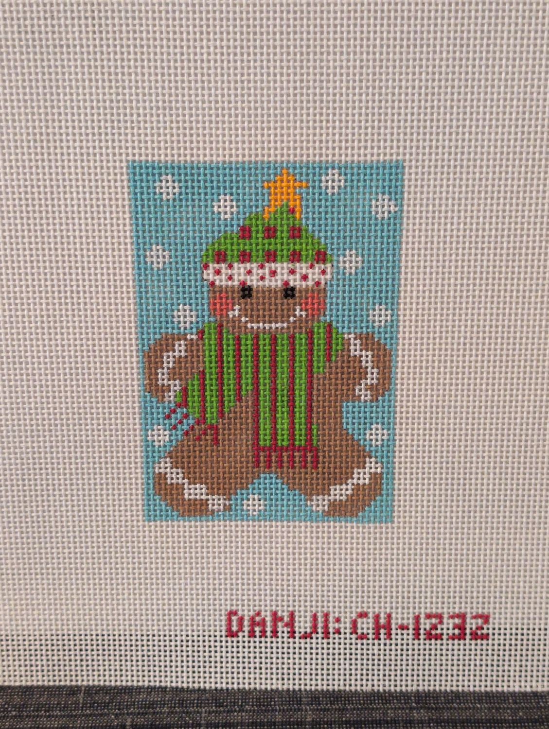 Gingerbread Ornament - Scarf with Stripes