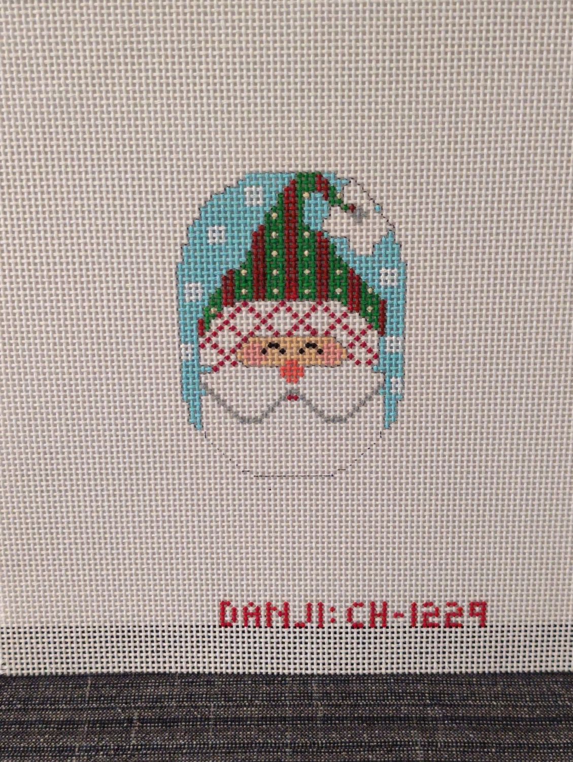 Santa Ornament - Hat with Stripes