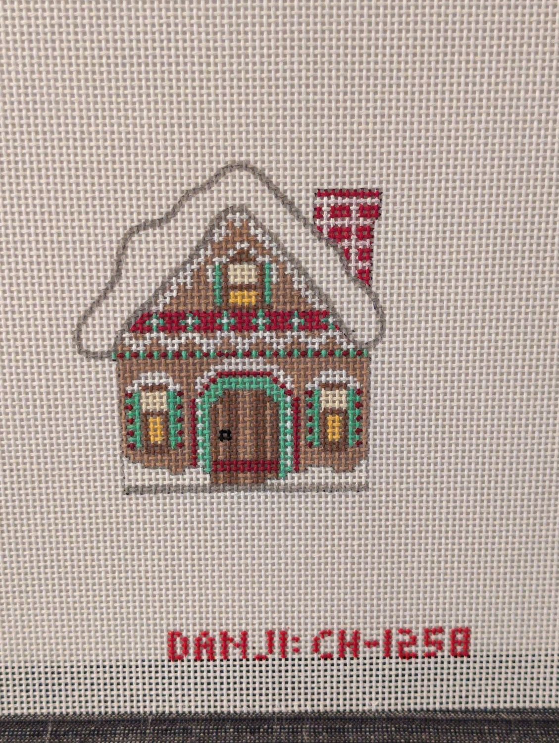 Gingerbread House Ornament -  Boxed Chimney