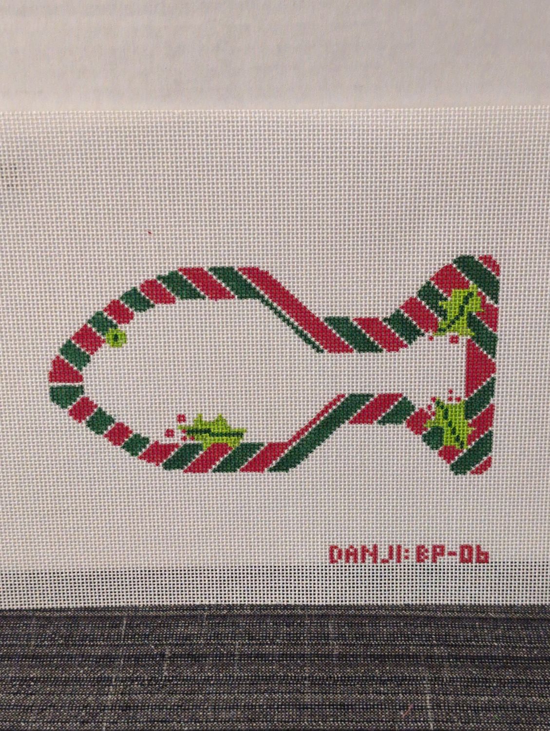 Candy Cane Cat Fish Ornament