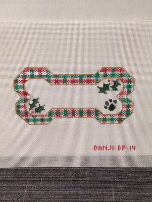 Christmas Plaid Dog Bone