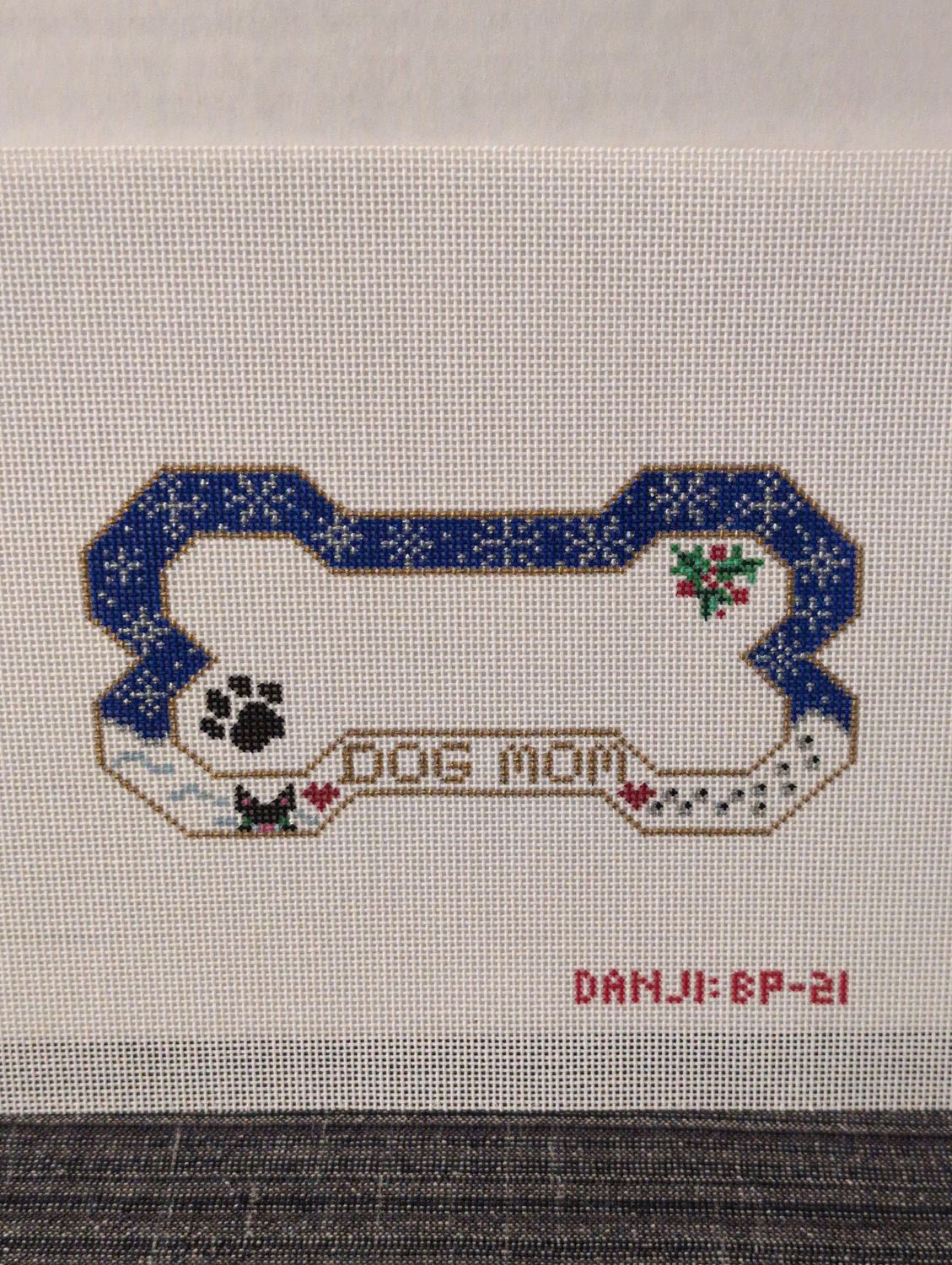 Dog Mom Bone Ornament