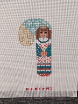 Angel w/ Flowers Candy Cane