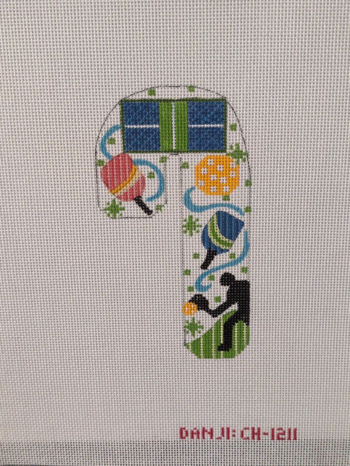 Pickleball Candy Cane
