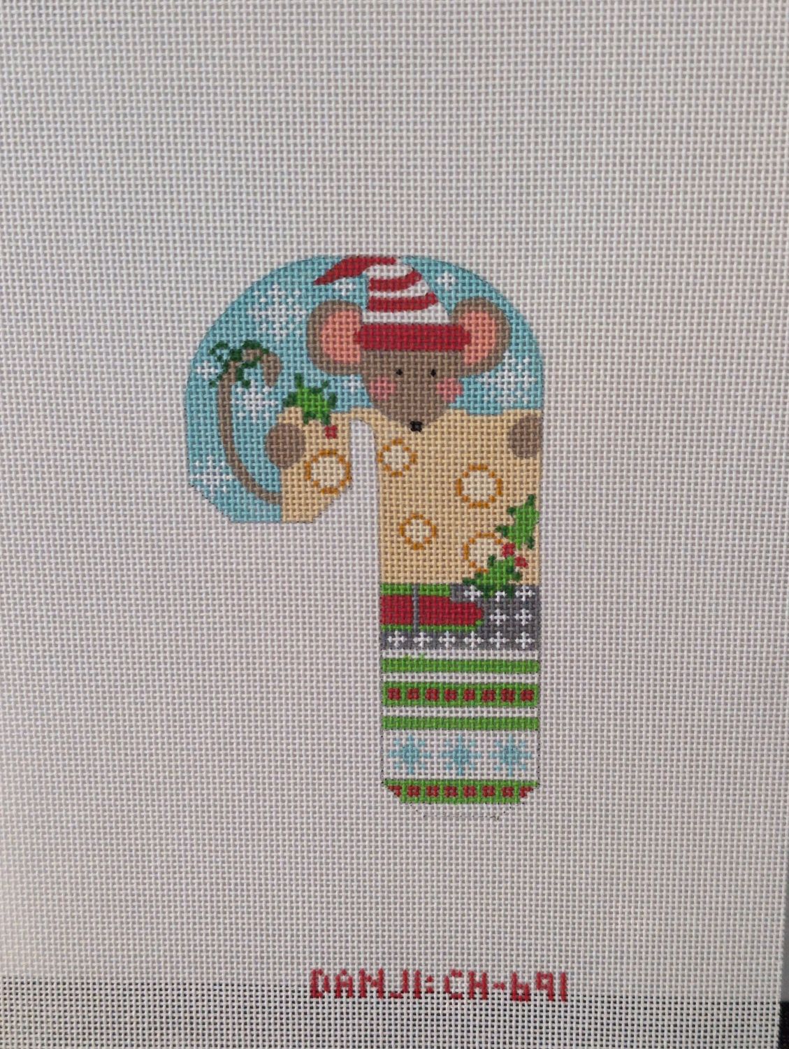 Mouse with Cheese Candy Cane