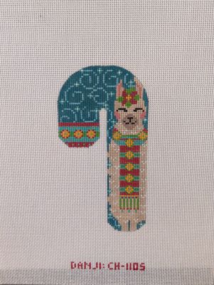 Light Blue Llama Candy Cane